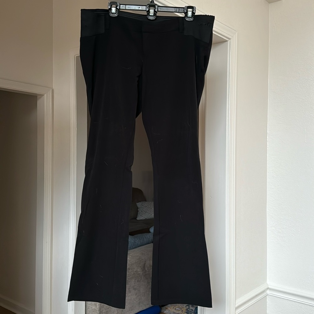 Isabel maternity bootcut black pants. With side panel stretch